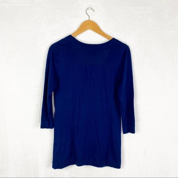 Lilla P. Navy Blue Pima Cotton Cardigan Sweater S - Picture 6 of 6